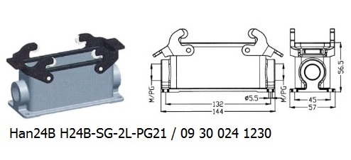 Han 24B H24B-SG-2L-PG21 09 30 024 1230 surface mounting 2lever OUKERUI Harting ILME Heavy duty connector.jpg